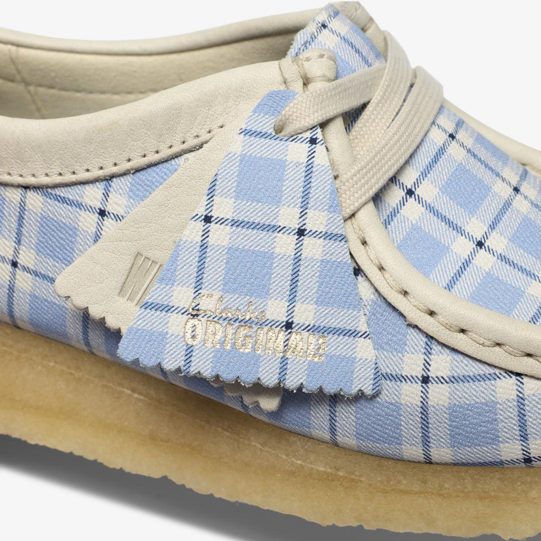 Womens Wallabee Gingham Blue Check - Image 9