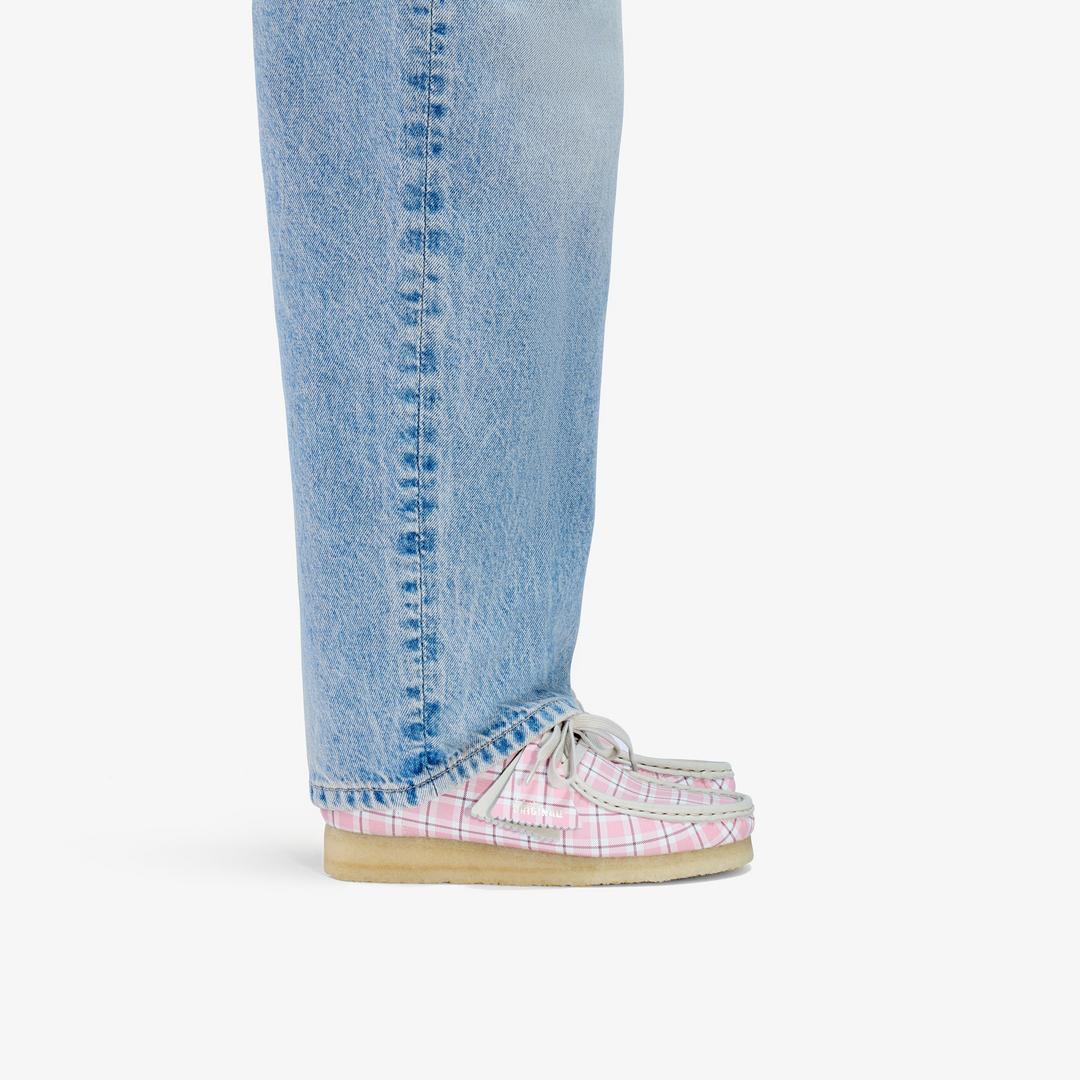 Womens Wallabee Gingham Pink Check - Image 2