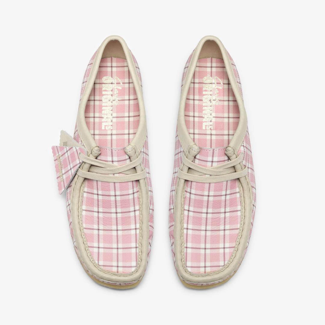 Womens Wallabee Gingham Pink Check - Image 7