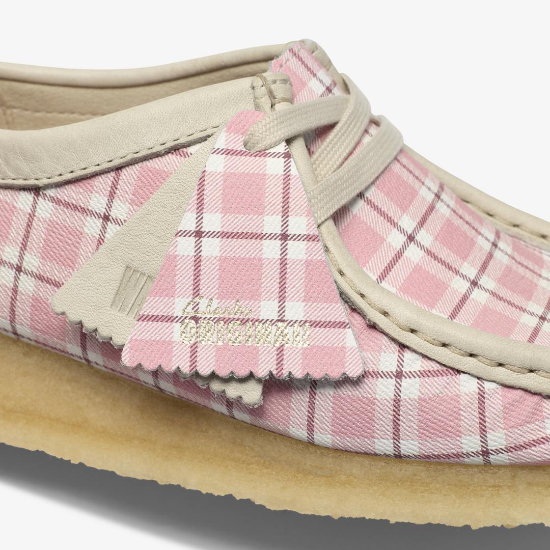 Womens Wallabee Gingham Pink Check - Image 9