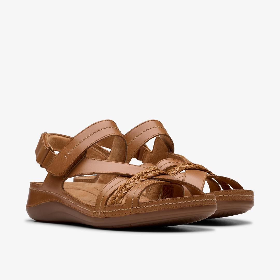 Women's Cecily Strap Tan Combination Strappy Sandals - Image 4