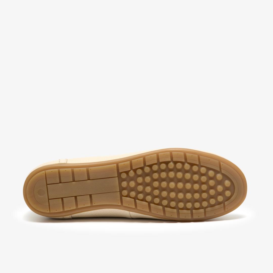 Womens Elliotte Sail Cream Leather Moccasins - Image 6
