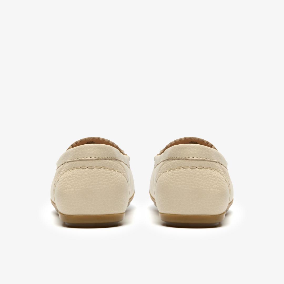 Womens Elliotte Sail Cream Leather Moccasins - Image 8