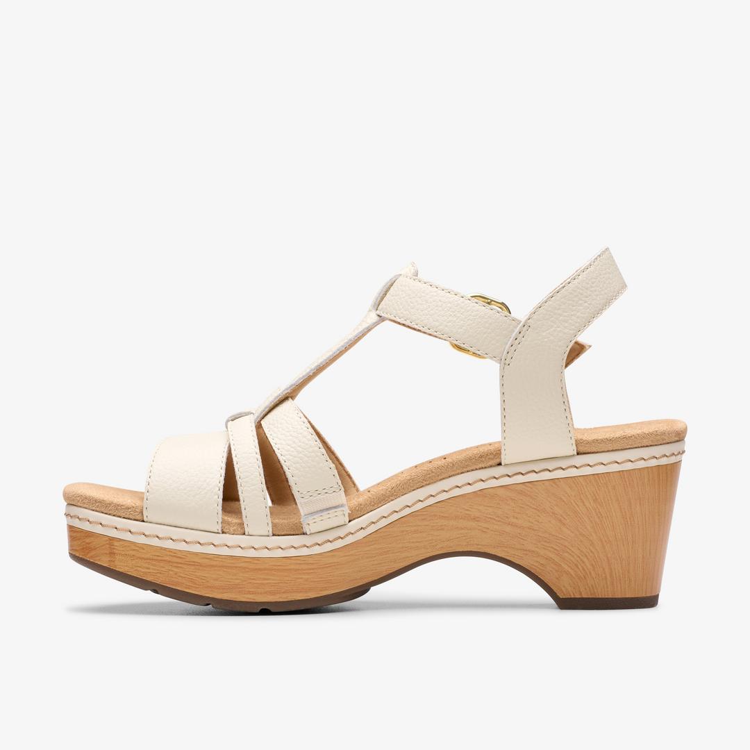 Women's Seannah Madi Cream Leather Wedges - Image 2