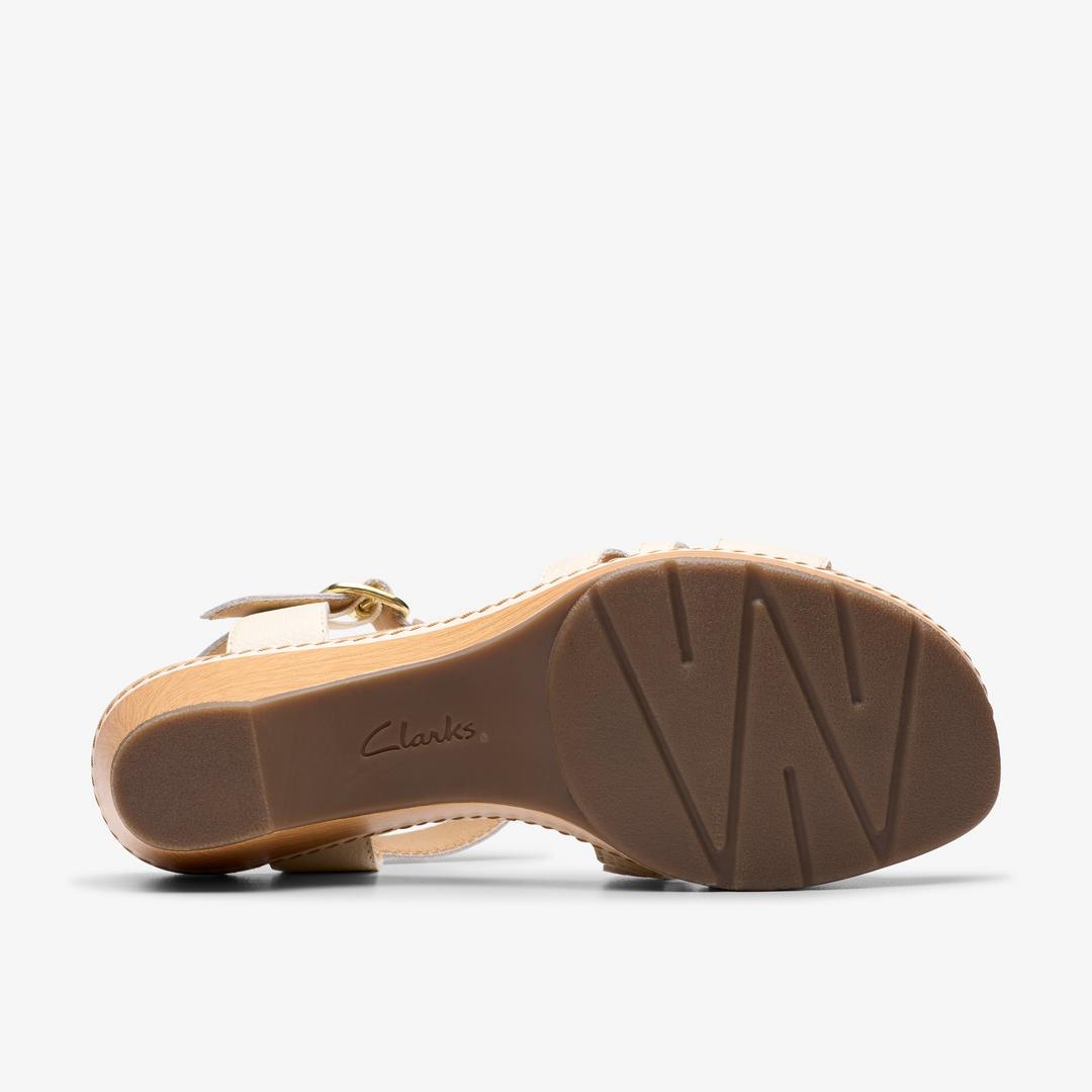 Women's Seannah Madi Cream Leather Wedges - Image 3