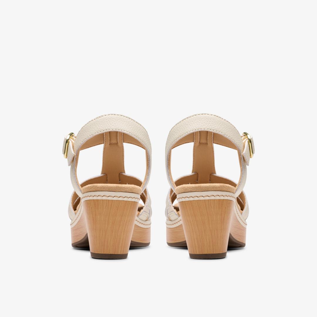 Women's Seannah Madi Cream Leather Wedges - Image 5