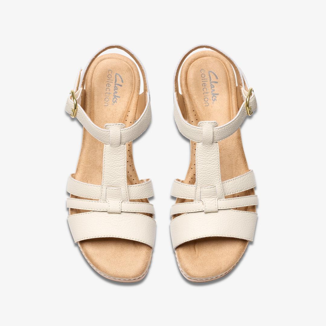 Women's Seannah Madi Cream Leather Wedges - Image 6