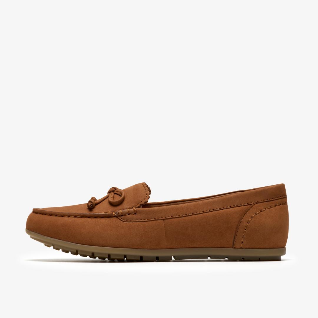 Womens Elliotte Sail Tan Nubuck Moccasins - Image 2