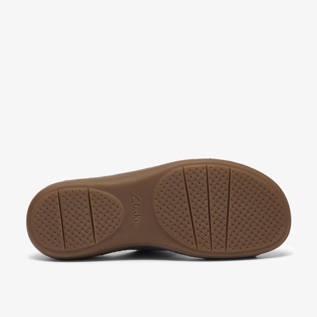 Womens Cecily Step Navy Nubuck Flat Sandals - Image 4