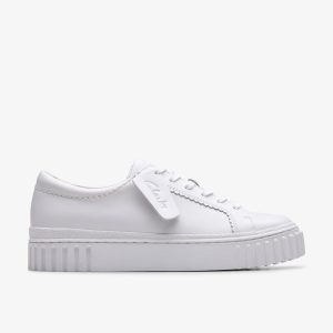 Womens Mayhill Walk White Leather Sneakers