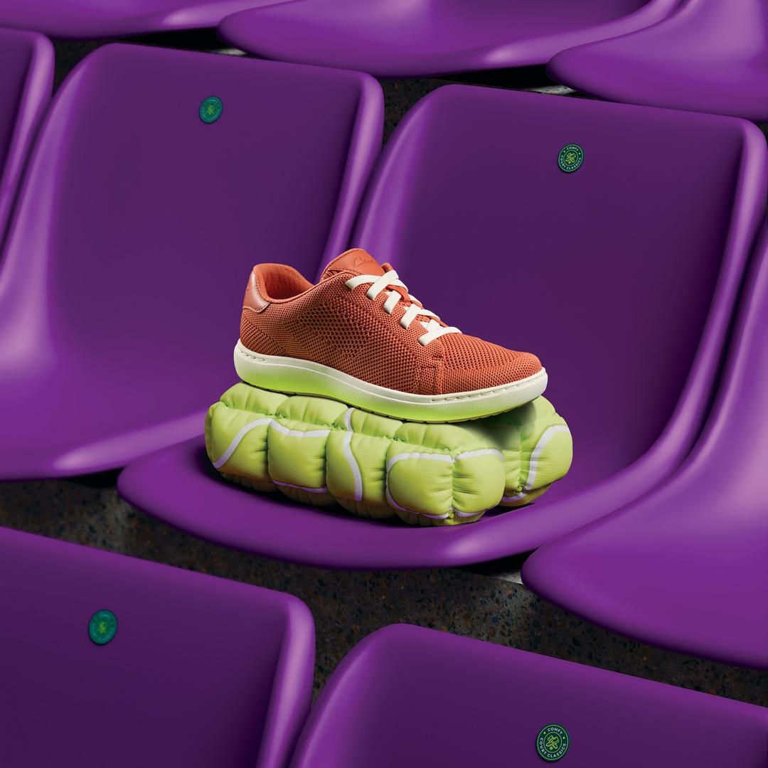Womens Nalle Walk Orange Sneakers - Image 3