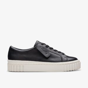 Women's Mayhill Walk Black Leather Sneakers