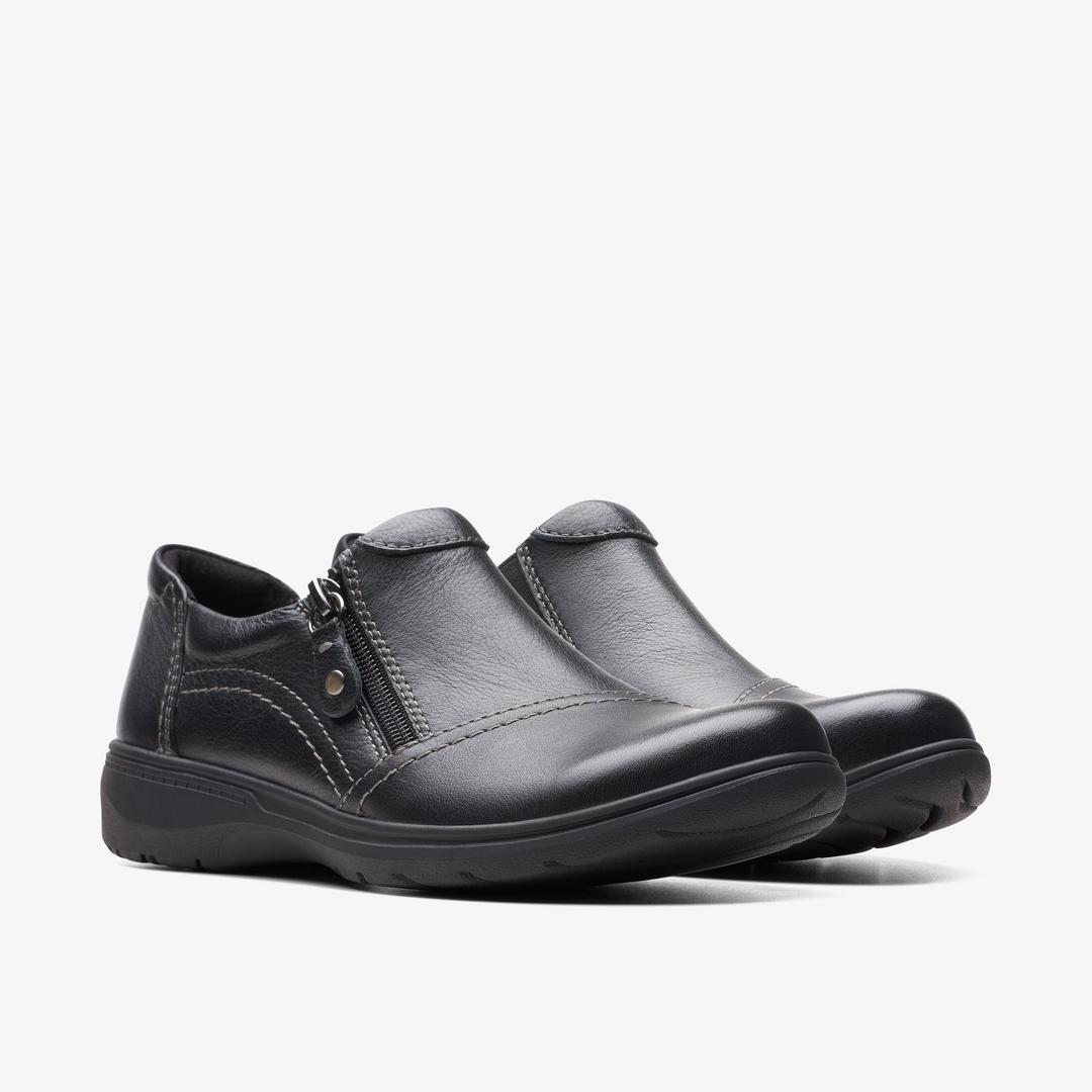 Women's Carleigh Ray Black Leather Slip Ons - Image 4