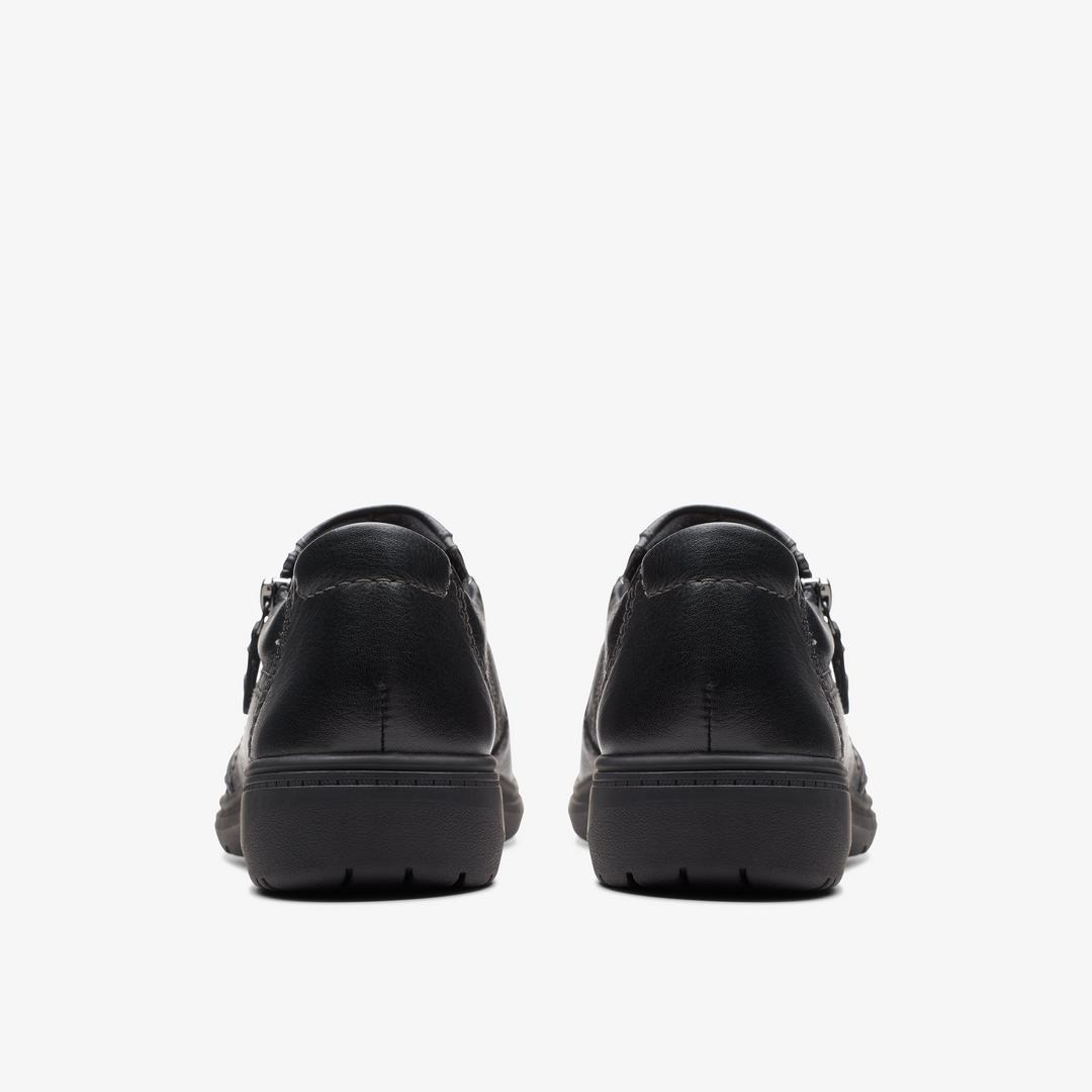 Women's Carleigh Ray Black Leather Slip Ons - Image 5