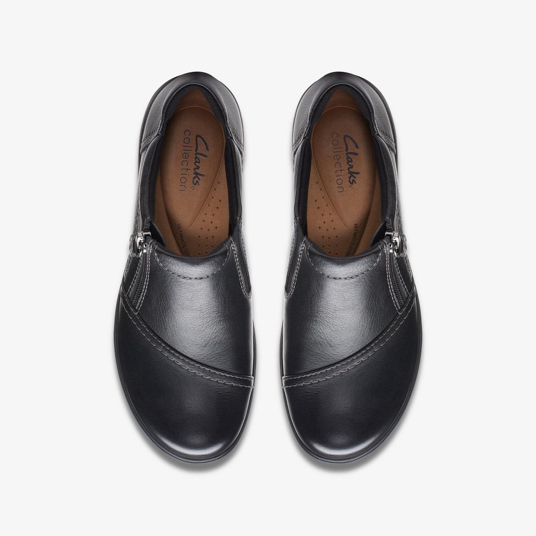 Women's Carleigh Ray Black Leather Slip Ons - Image 6