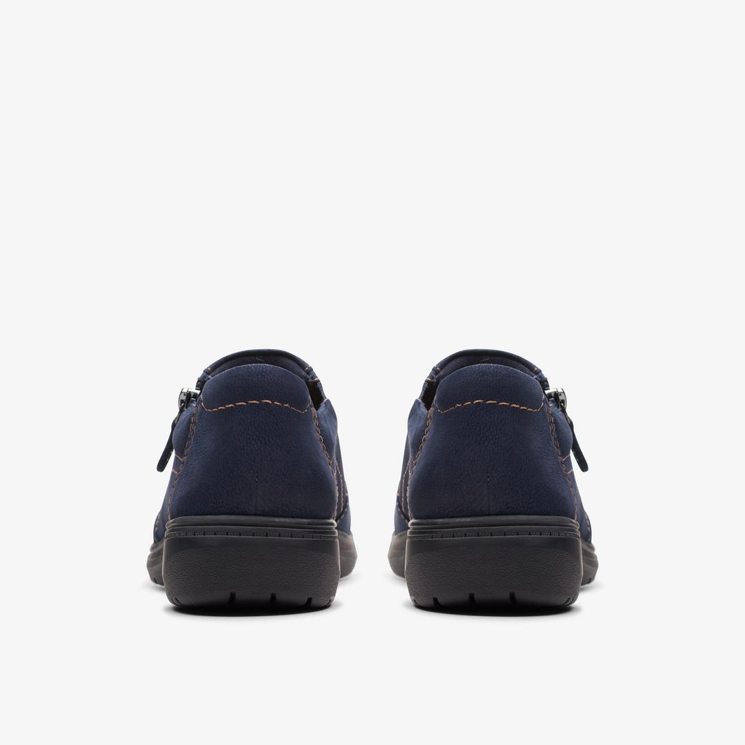 Womens Carleigh Ray Navy Nubuck Slip Ons - Image 5