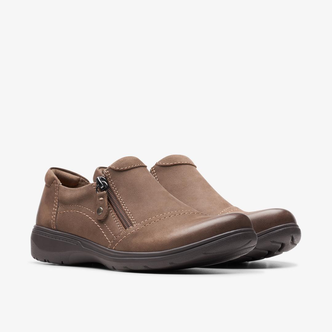 Womens Carleigh Ray Taupe Nubuck Slip Ons - Image 4
