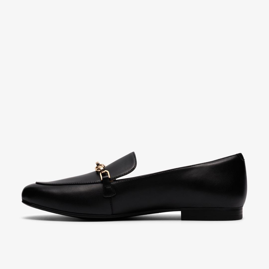 Womens Tamna Iris Black Leather Loafer - Image 3