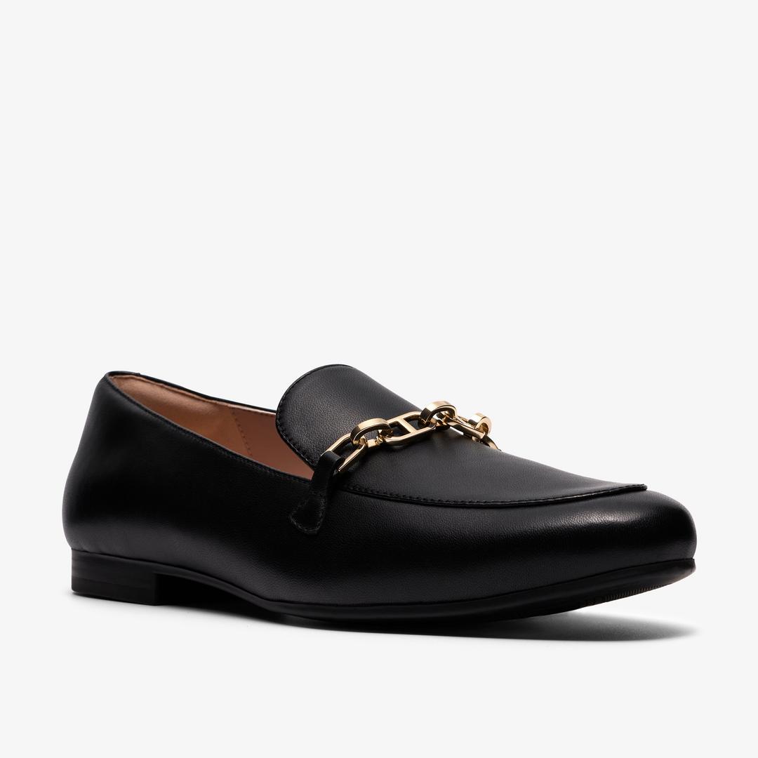 Womens Tamna Iris Black Leather Loafer - Image 5
