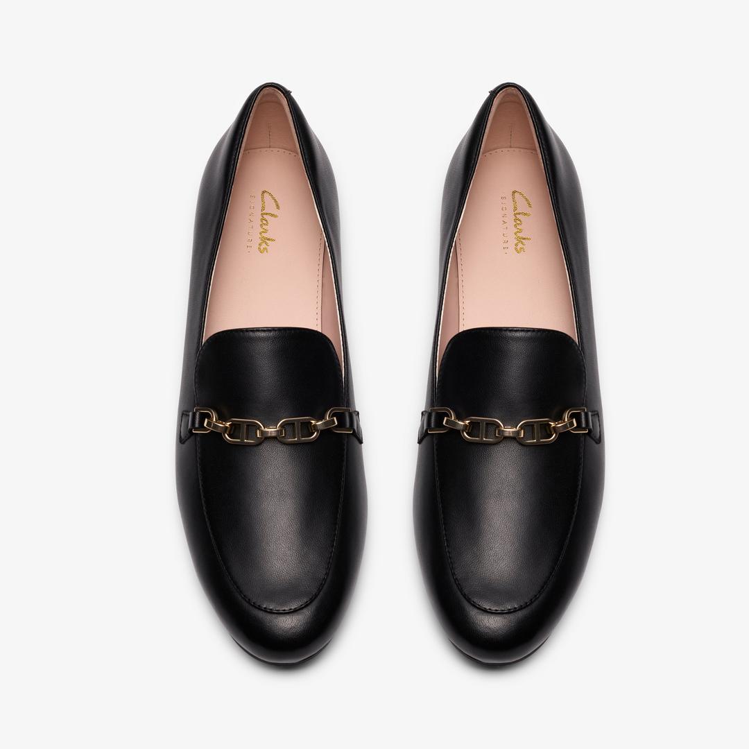 Womens Tamna Iris Black Leather Loafer - Image 7