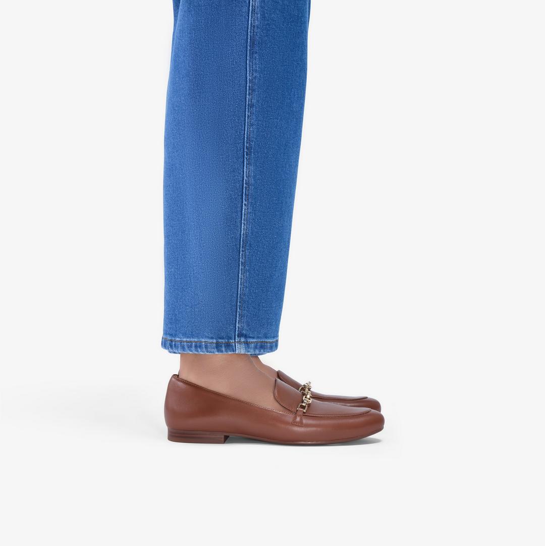 Womens Tamna Iris Tan Leather Loafer - Image 2