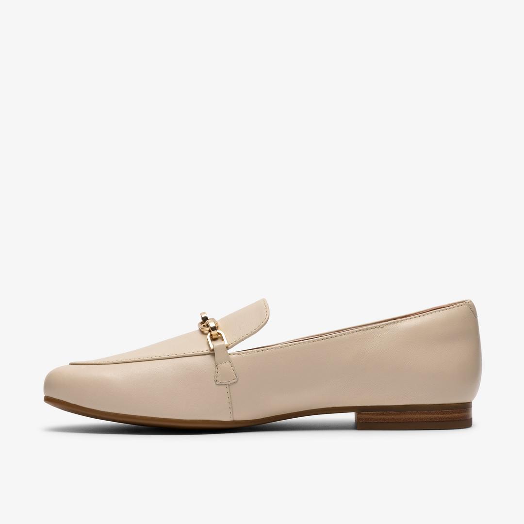 Womens Tamna Iris White Leather Loafer - Image 2