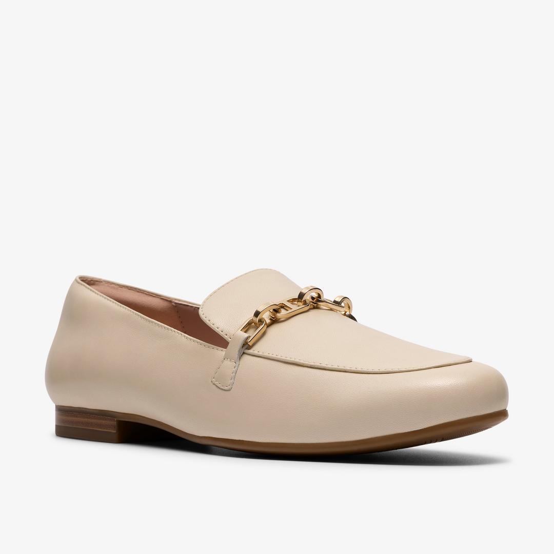 Womens Tamna Iris White Leather Loafer - Image 4