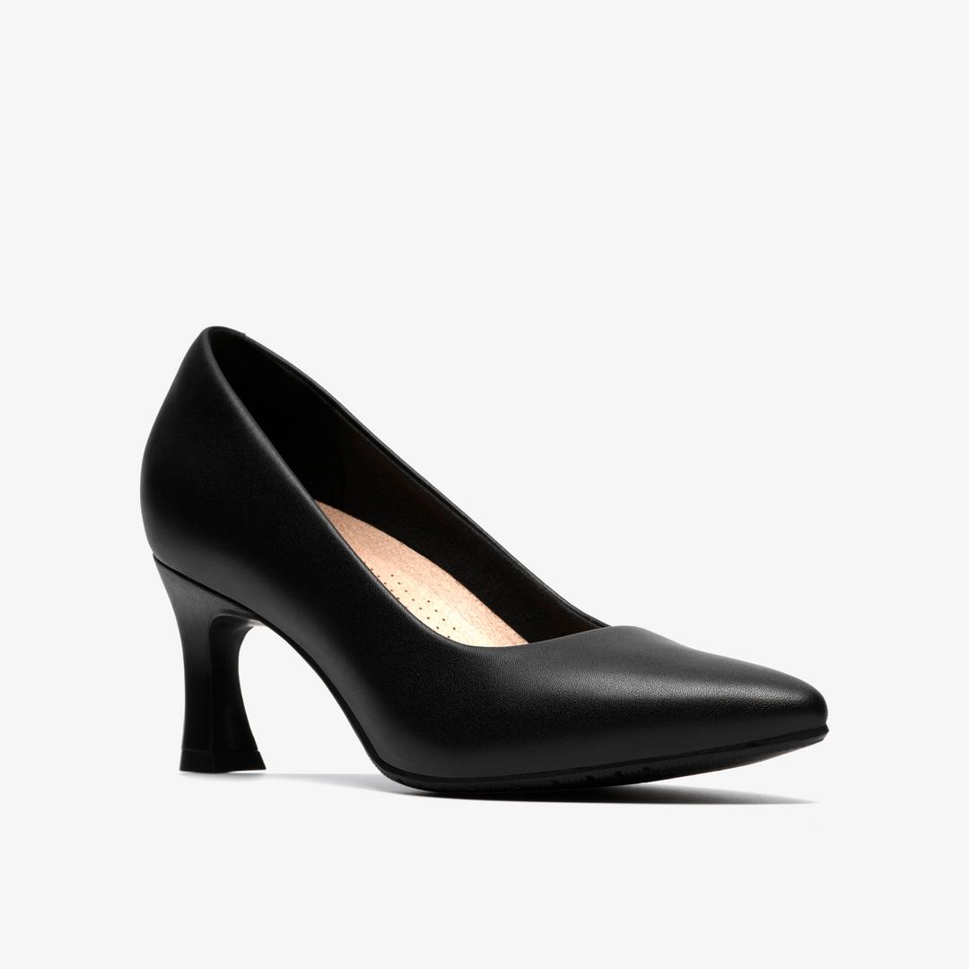Womens Tammitha Eve Black Leather Pumps - Image 4
