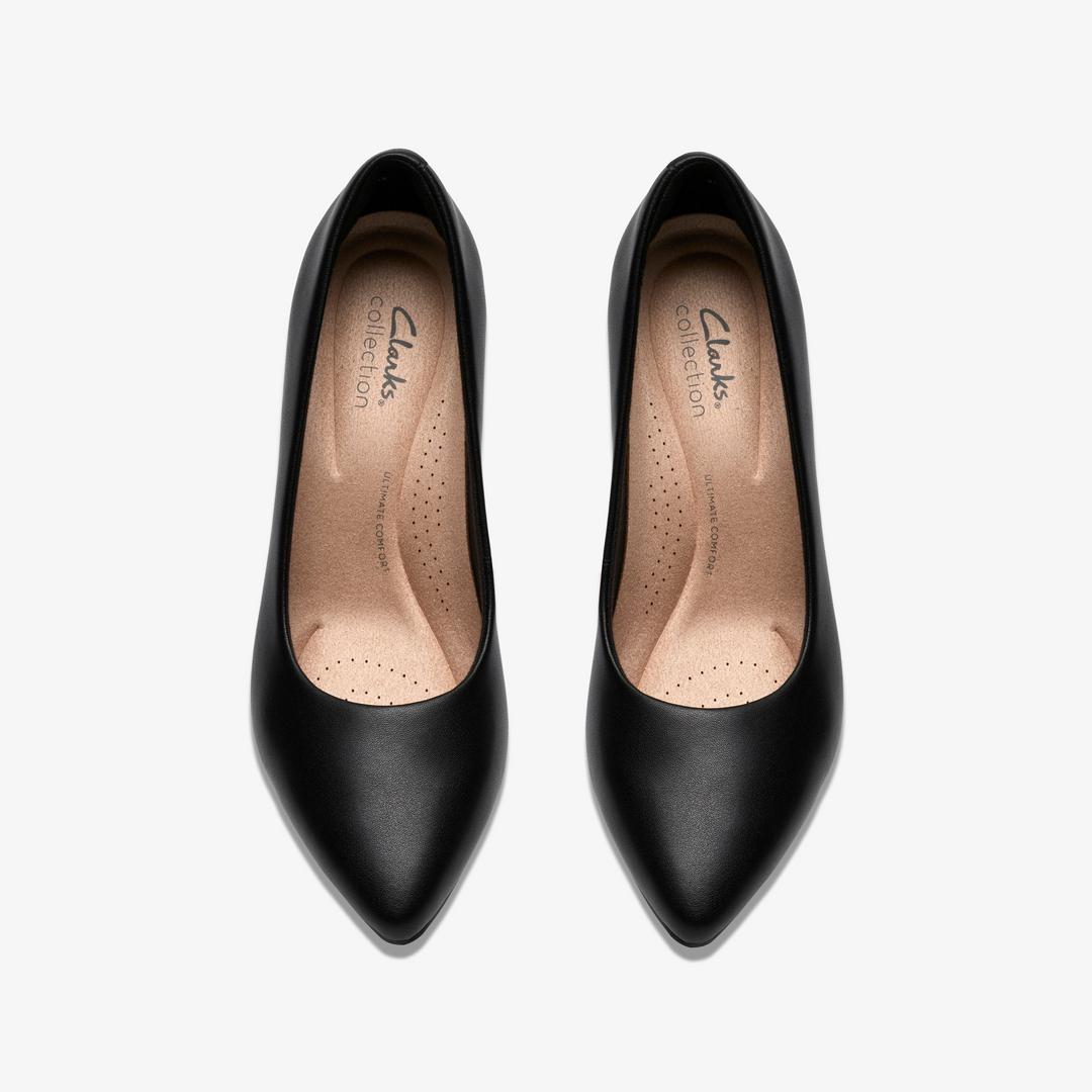 Womens Tammitha Eve Black Leather Pumps - Image 6