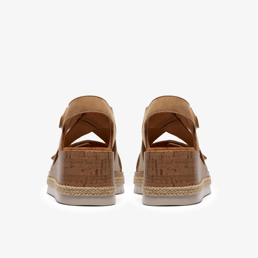 Womens Kidiki Sun Beige Combination Wedges - Image 5
