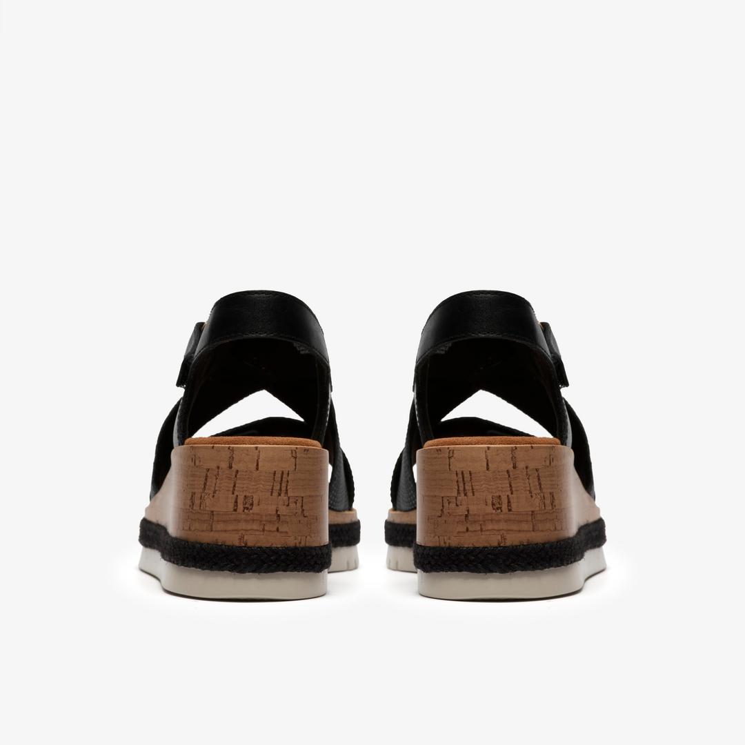 Womens Kidiki Sun Black Combination Wedges - Image 6