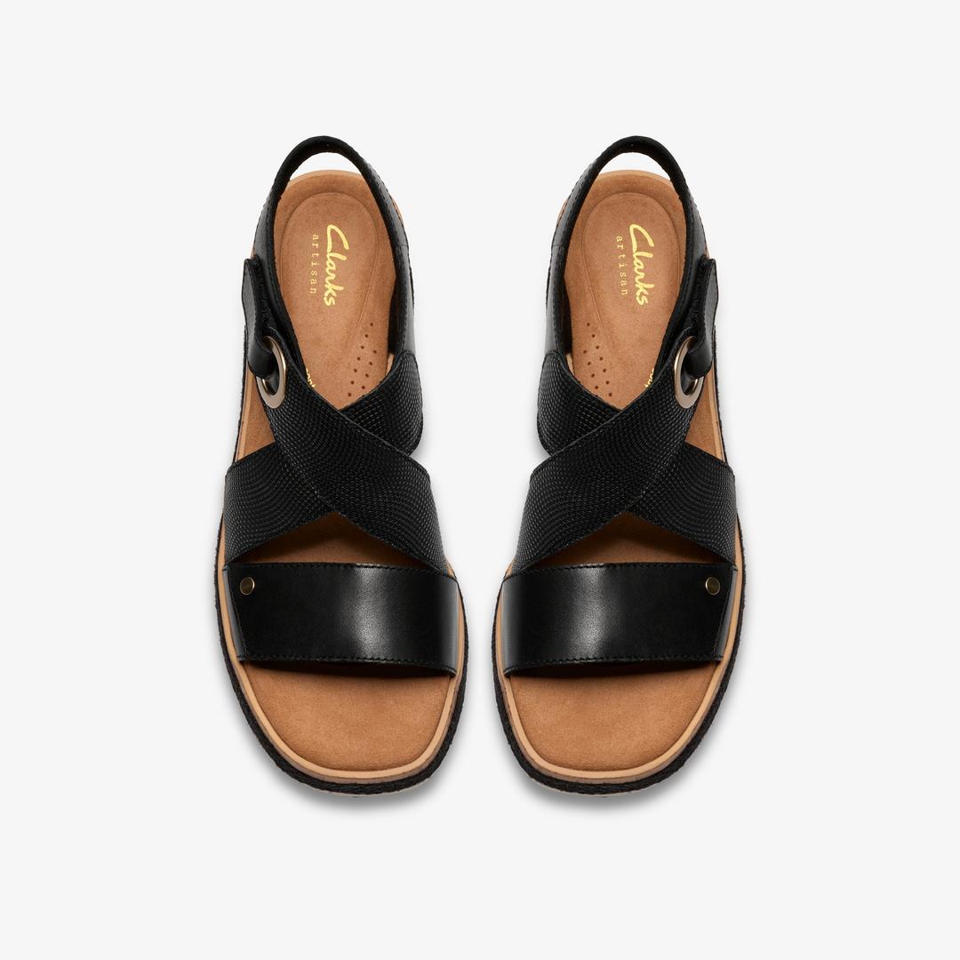 Womens Kidiki Sun Black Combination Wedges - Image 7