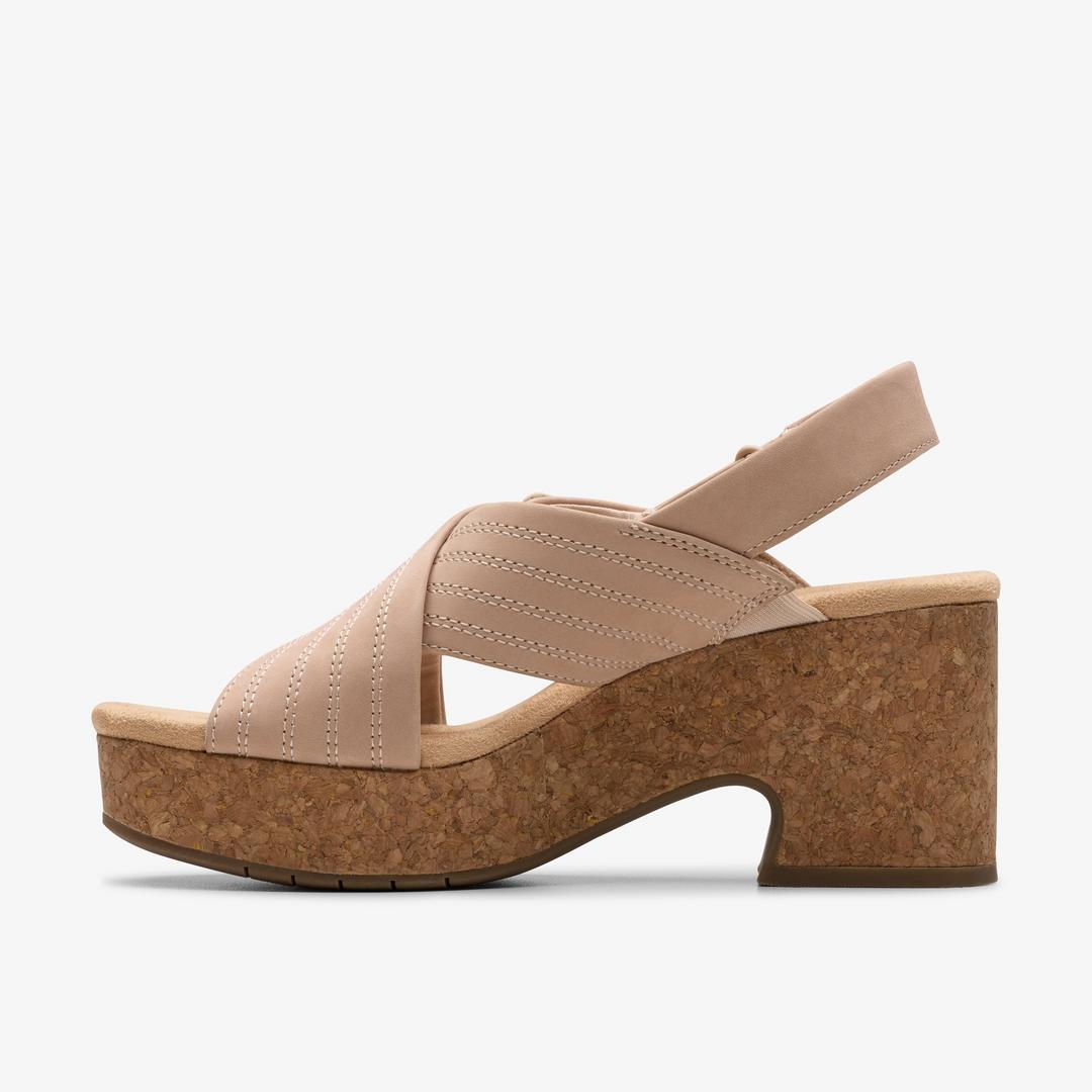 Womens Nerisa West Sand Nubuck Wedges - Image 2