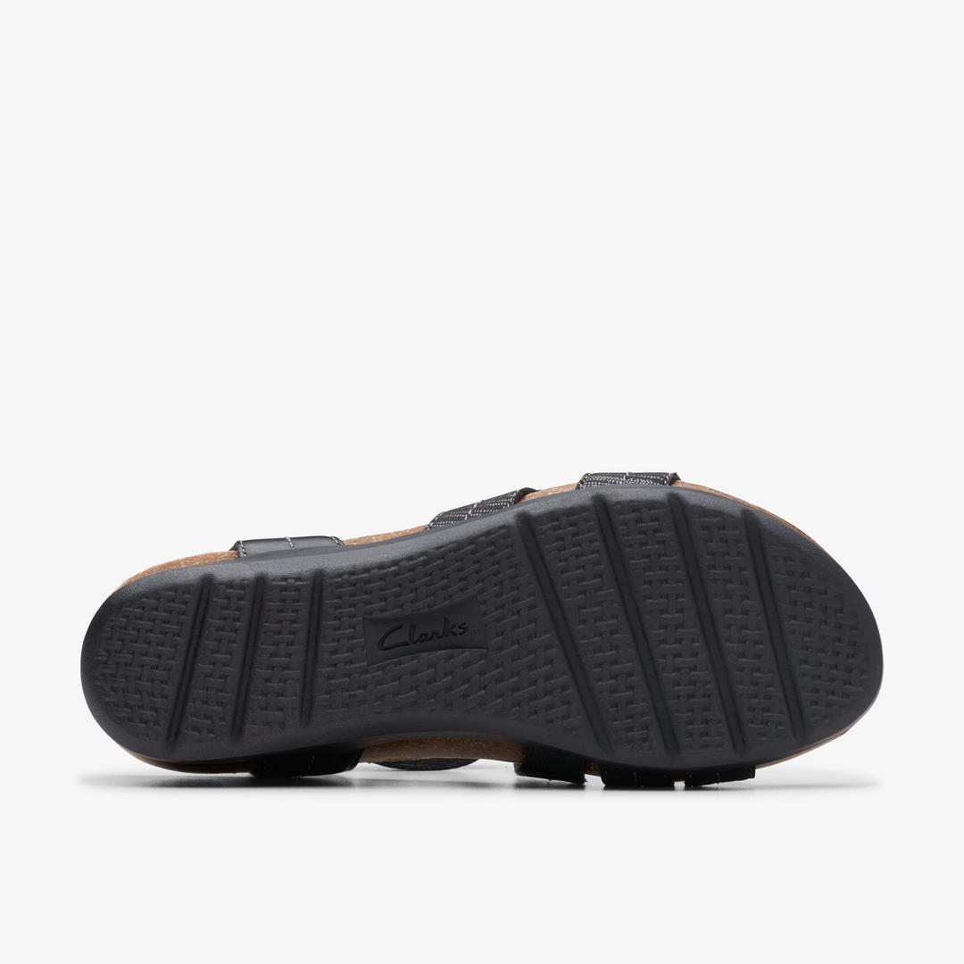 Womens Calenne Clara Black Wedge Sandals - Image 3