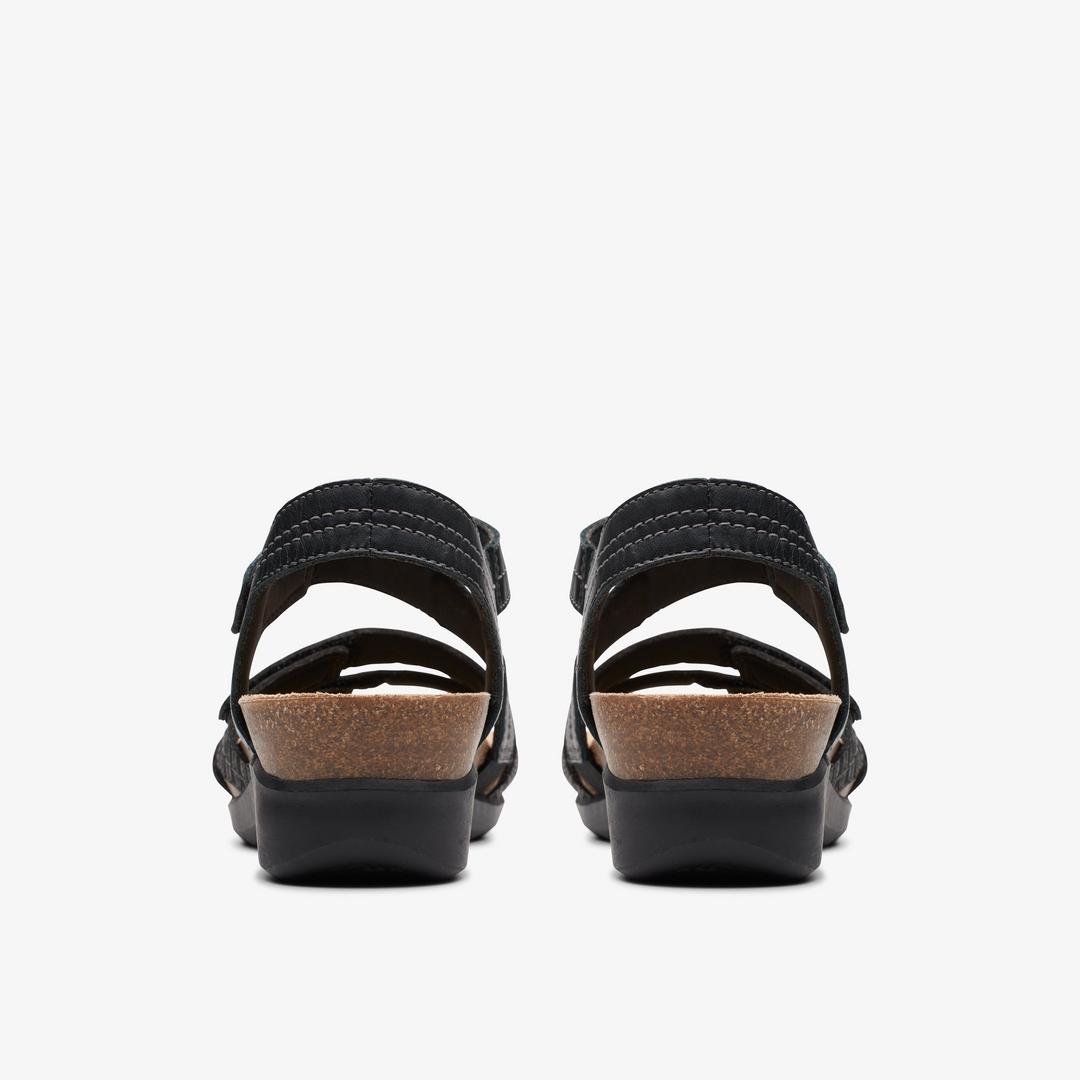 Womens Calenne Clara Black Wedge Sandals - Image 5