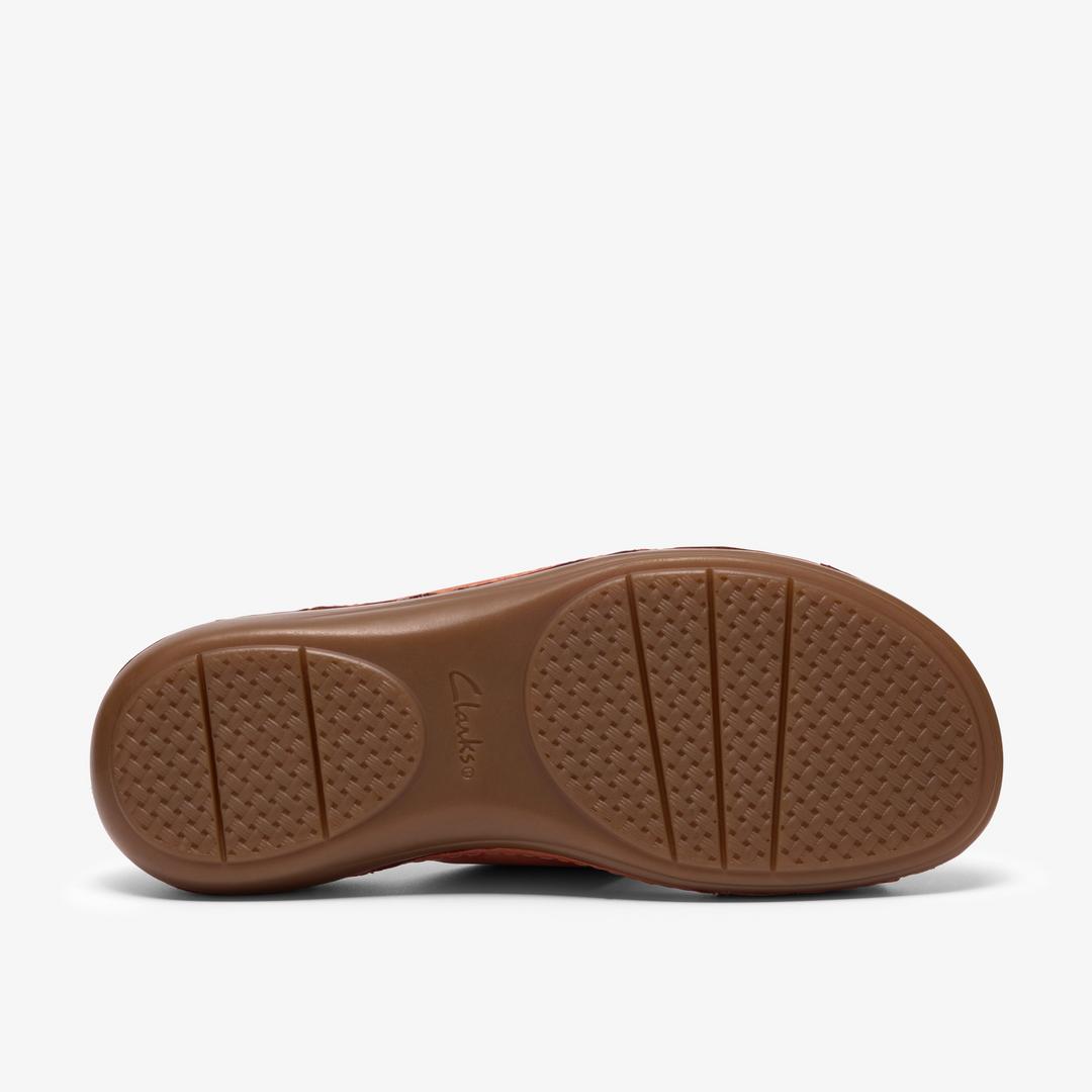 Womens Cecily Step Burnt Orange Flat Sandals - Image 3