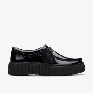 Womens Torhill Bee Black Patent Wallabee