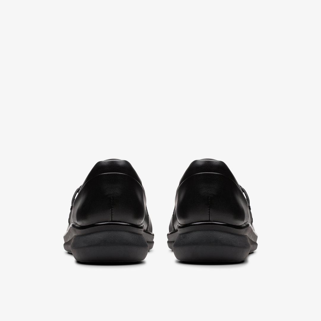 Womens Lynell Slip Black Leather Slip-Ons - Image 7