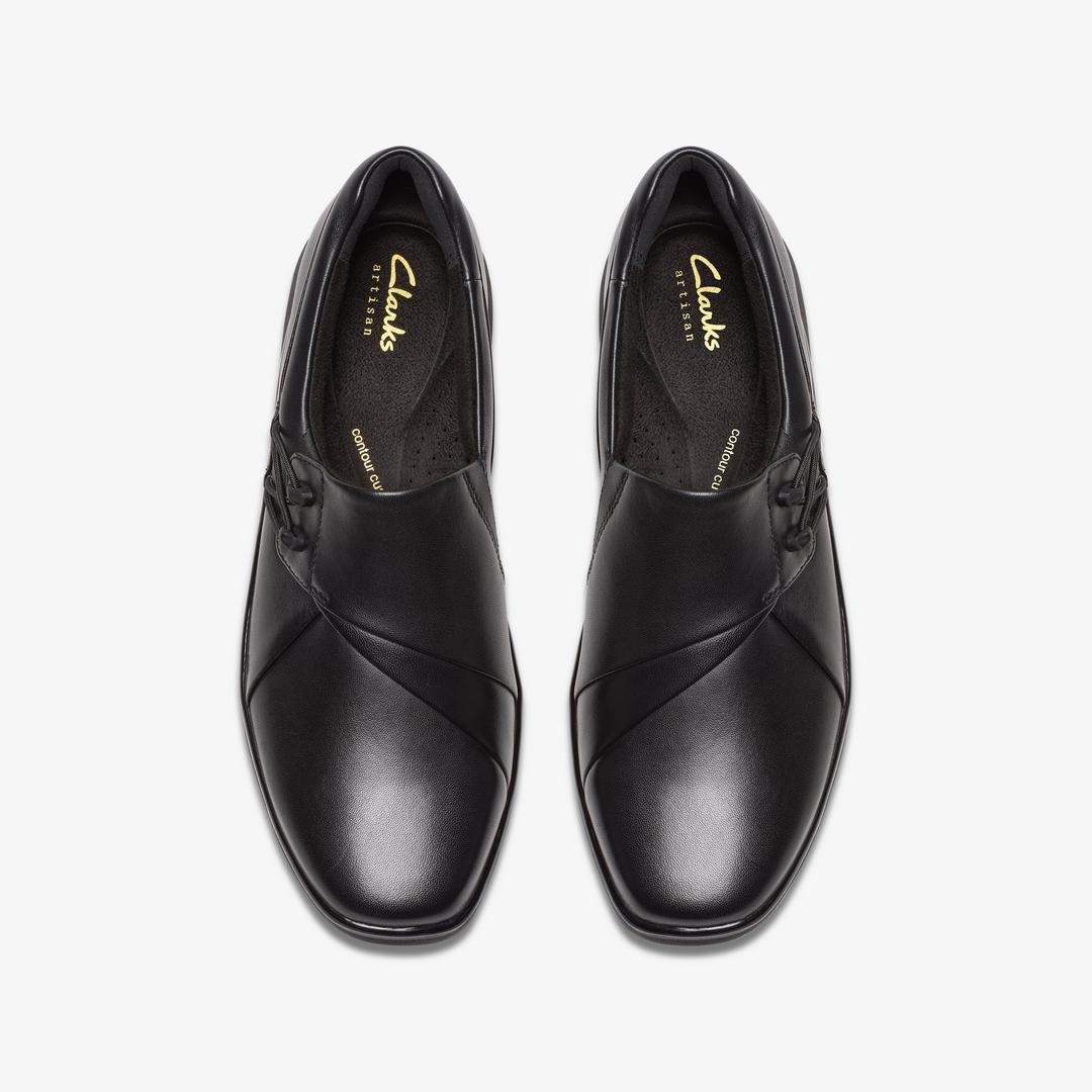 Womens Lynell Slip Black Leather Slip-Ons - Image 8