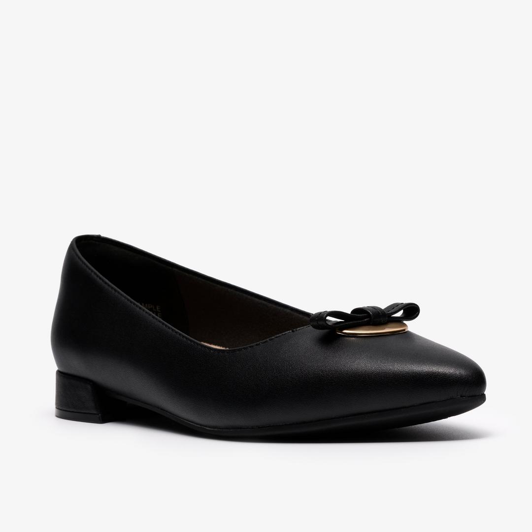 Womens Natalyn Trim Black Leather Slip-Ons - Image 4
