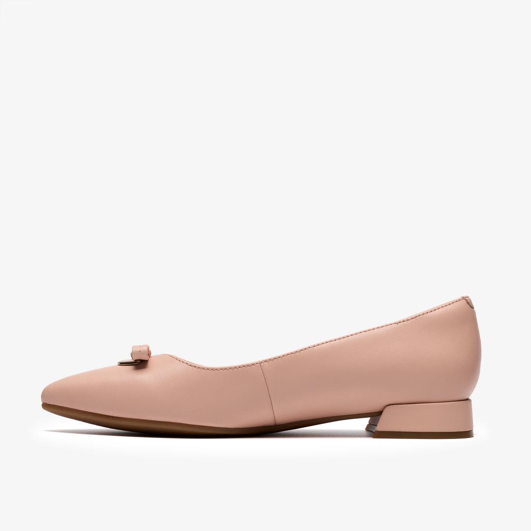 Womens Natalyn Trim Light Pink Leather Slip-Ons - Image 2