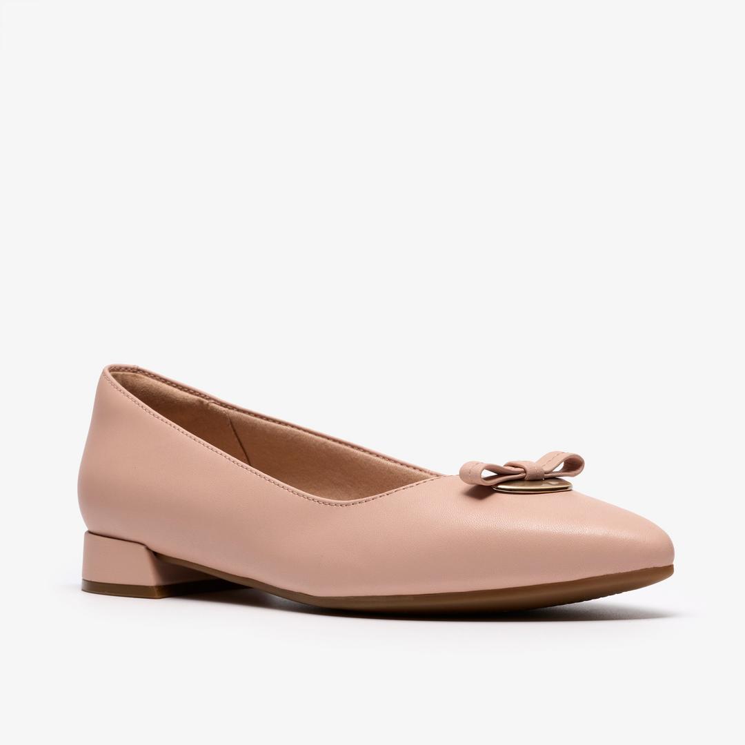 Womens Natalyn Trim Light Pink Leather Slip-Ons - Image 4