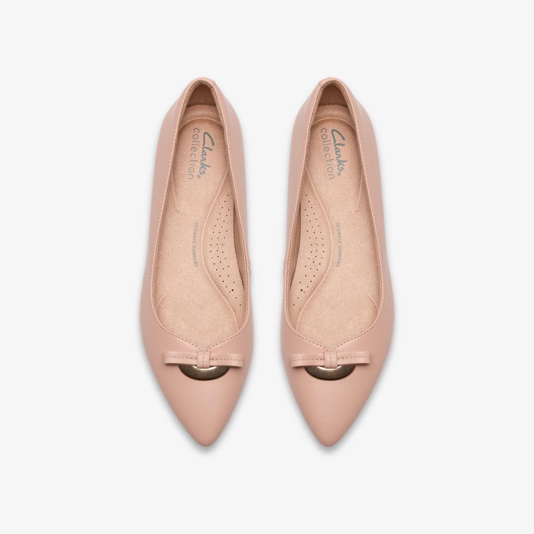 Womens Natalyn Trim Light Pink Leather Slip-Ons - Image 6