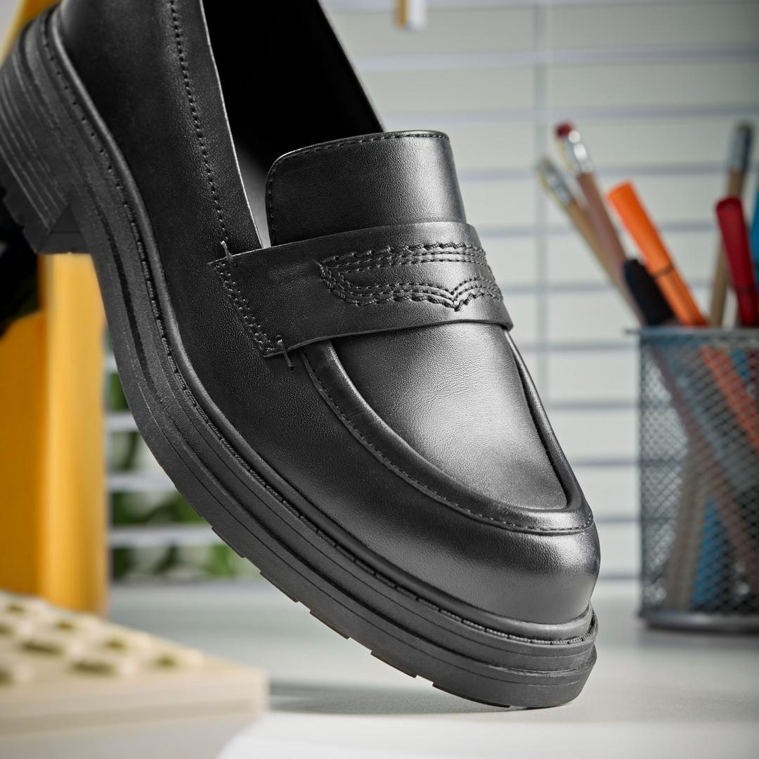 WOMENS Orinoco3 Edge Black Leather Loafers US - Image 10