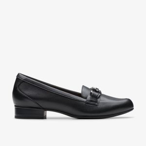 Womens Juliet Echo Black Leather Loafers