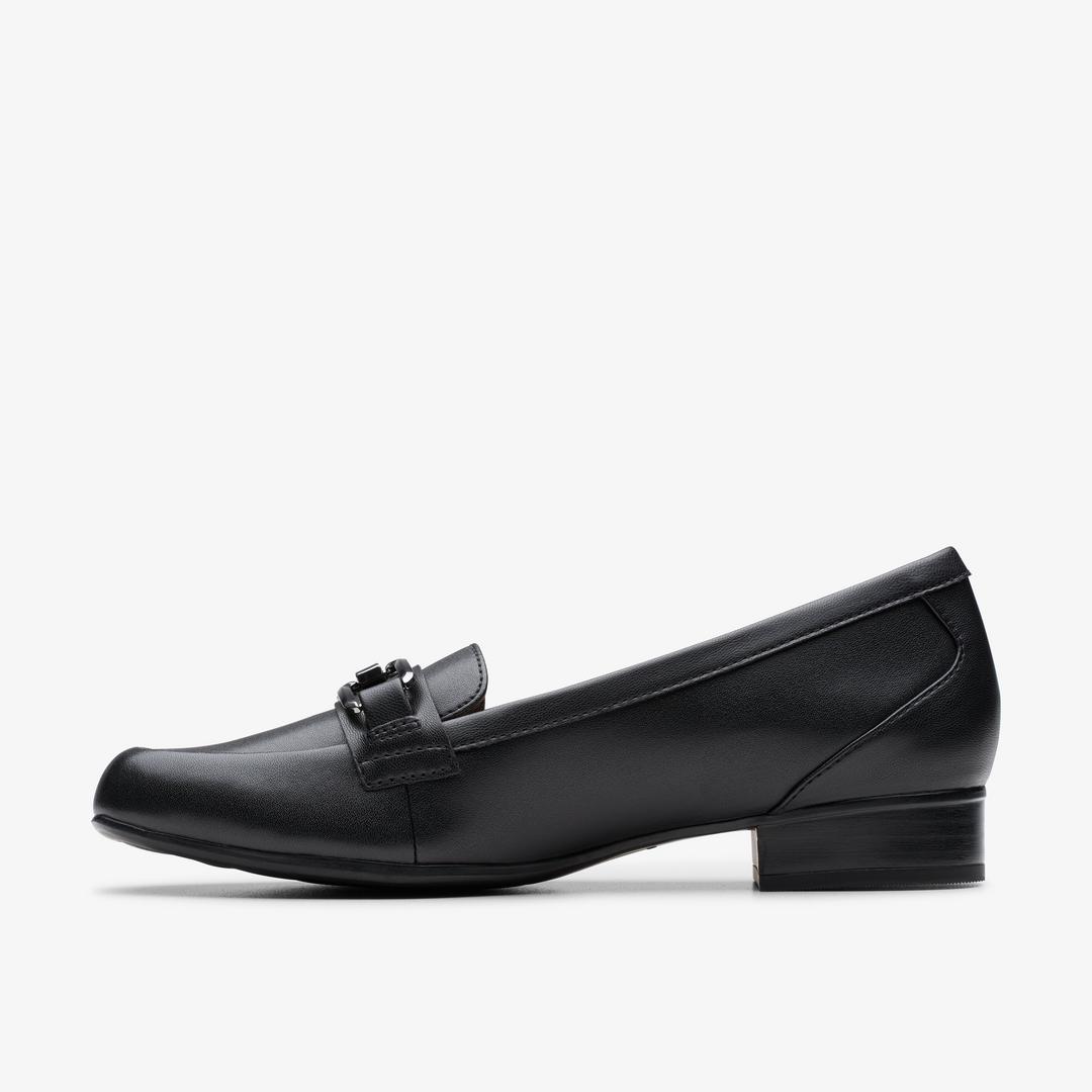 Womens Juliet Echo Black Leather Loafers - Image 2