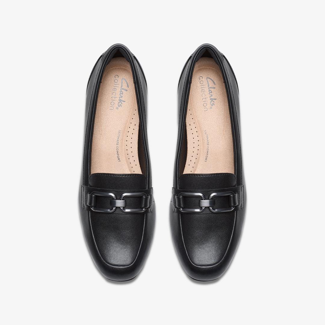 Womens Juliet Echo Black Leather Loafers - Image 7