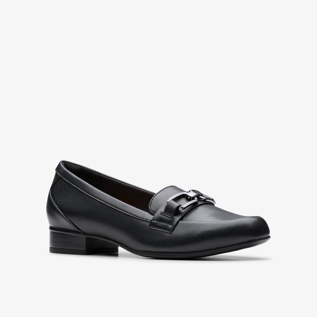 Womens Juliet Echo Black Leather Loafers - Image 9