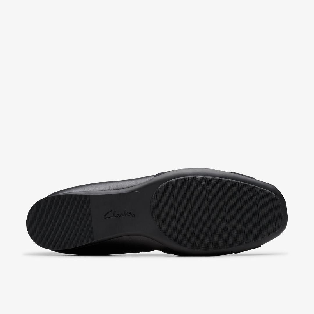 Womens Jazmynn Gem Black Leather Flats - Image 3