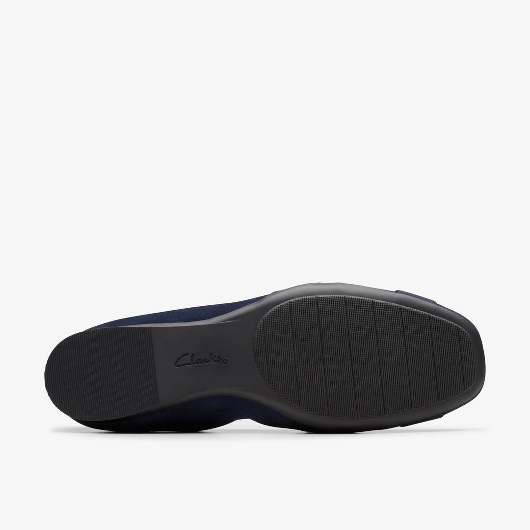 Womens Jazmynn Gem Navy Suede Ballet Flats - Image 4